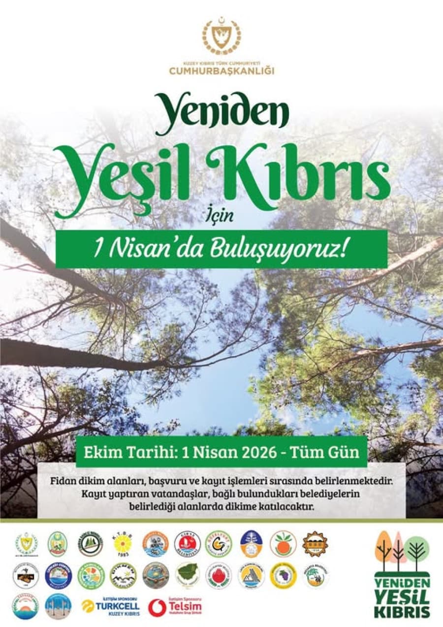 “Yeniden Yeşil Kıbrıs” yarın yurt genelinde gerçekleştirilecek